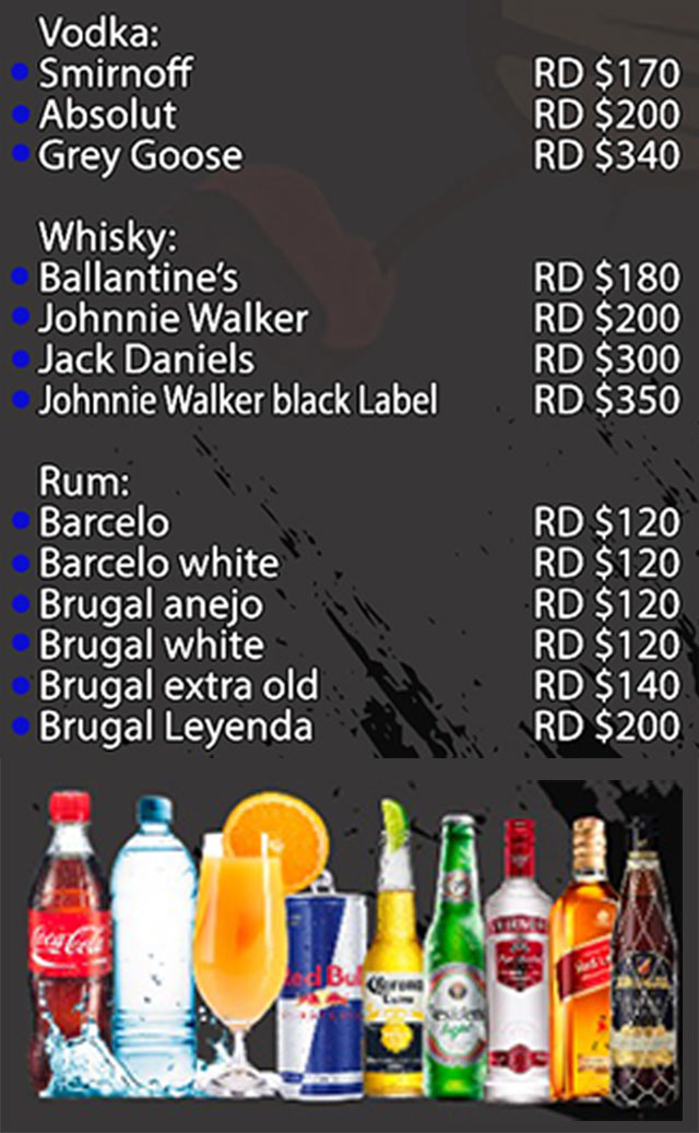 Bebidas Mister Kebab | Sosúa - Dom Rep